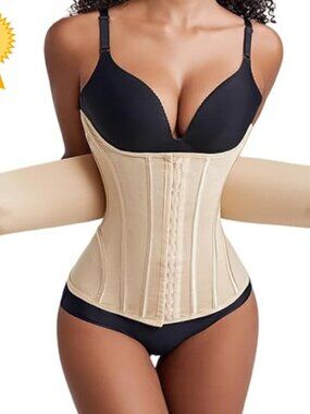 Medium Waist Cincher Shapewear with Steel Bones for Tummy Control & Posture
